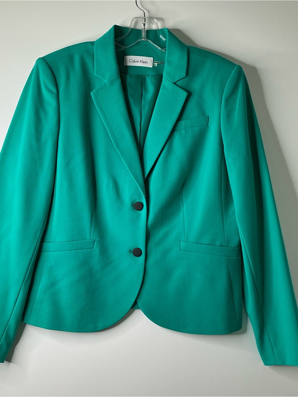Calvin Klein Women's Teal Blazer Jacket